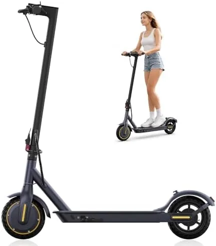 navic electric scooter 8 tires 350w peak motor max speed up to 19mph 22 miles long range portable foldable commuting scooter for adults with double braking smart app